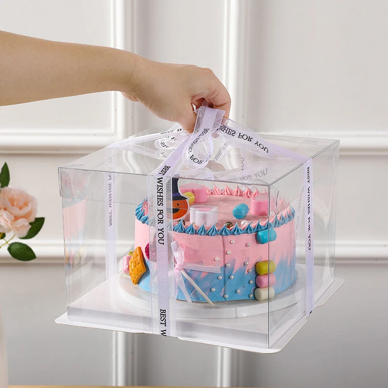 Transparent Gift Box Clear Plastic Cake Box Candy Storage Container, Dessert Present Or... - SKU CPCB1235 - UGI Packaging