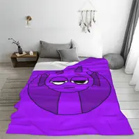 Sprunki Incredibox Durple Blanket Flannel Cartoon Anime Game Multifunction Super Warm Throw Blanket Bedding Outdoor Rug Piece 2