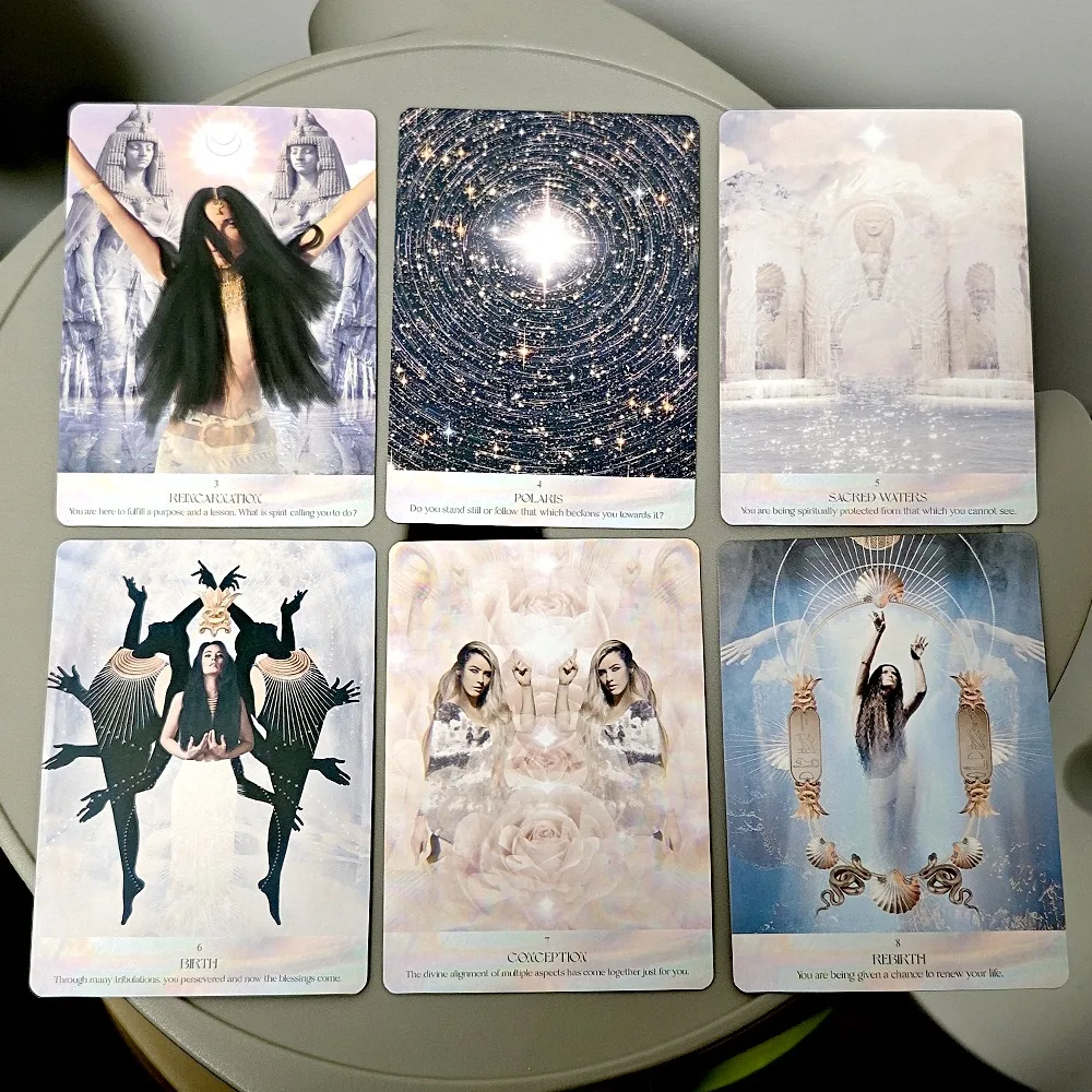 Salt Water Oracle Deck 10.4*7.3cm 55 Pcs Oracle Cards Help Clarify The World Around You Through A Deeper Perspective 3