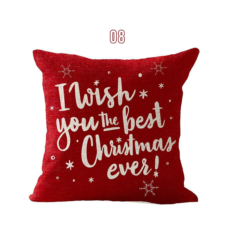 Funda De Cojín Con Lentejuelas Brillant Para Sala De Tar, Cubierta De Cojín De Navidad, Decoración De Sofá, Color Rojo, Copo De Nieve, Elk - AliExprs 15