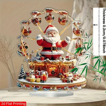 1pcs Bohemian Style Santa Claus Desktop Decoration, 5.9x5.1 Inches, Holiday Home Decora, Perfect Holiday Gift 1
