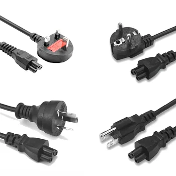 Universal 1.5m (4ft) AC Adapter Power Cord (US, EU, UK, AU Plugs, C5)