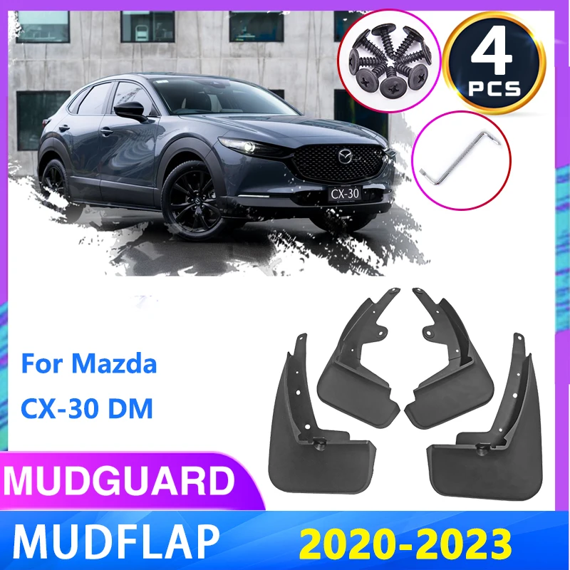 

Брызговики автомобильные для Mazda, модель CX30 DM 2020 ~ 2023, передние и задние колеса