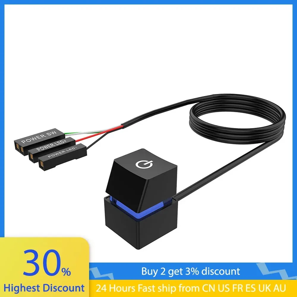 2m Colorful LED Lights Computer Desktop Switch PC Motherboard External ...