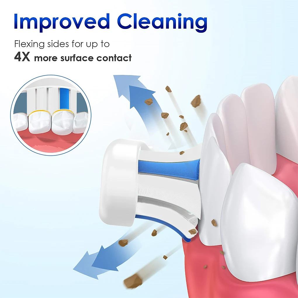 4Pcs Plaque Removal Toothbrush Brush Heads Replacement for Phillips Sonicare Electric Toothbrush 3