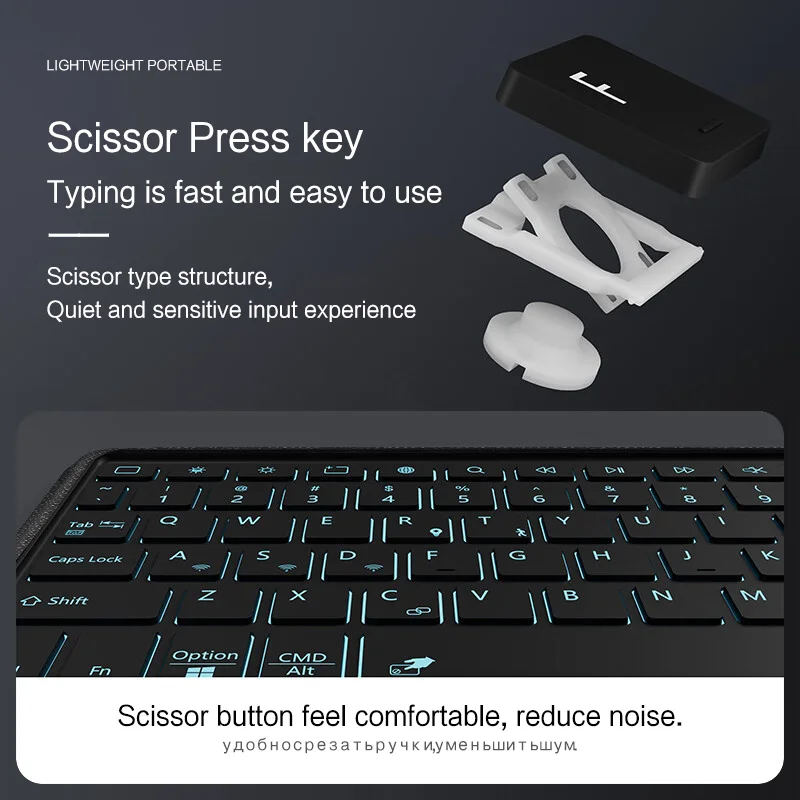 Teclado Compatível com Bluetooth Inteligente Trackpad Retroiluminado Capa para Tablet Capa Dividida Capa do Teclado Huawei Matepad 11.5 2023 - Imagem 2