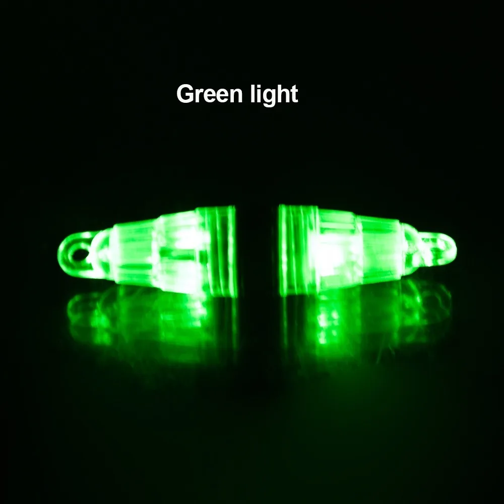 Fishing Tools Plastic LED Fish Lamp 4 Colors Attracting Fish Bait Light Underwater Deep Drop Triple Anchor Hooks Lure Light