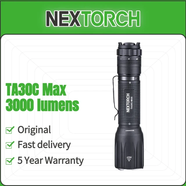 Nextorch TA30C MAX 3000 Lumens One-step Strobe Tactical Flashlight –  flashlightgo