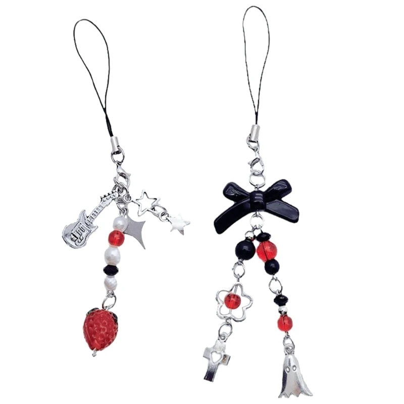 UniqueBlackBowknotKeyringforBackpackPendantKeychainKeyholder