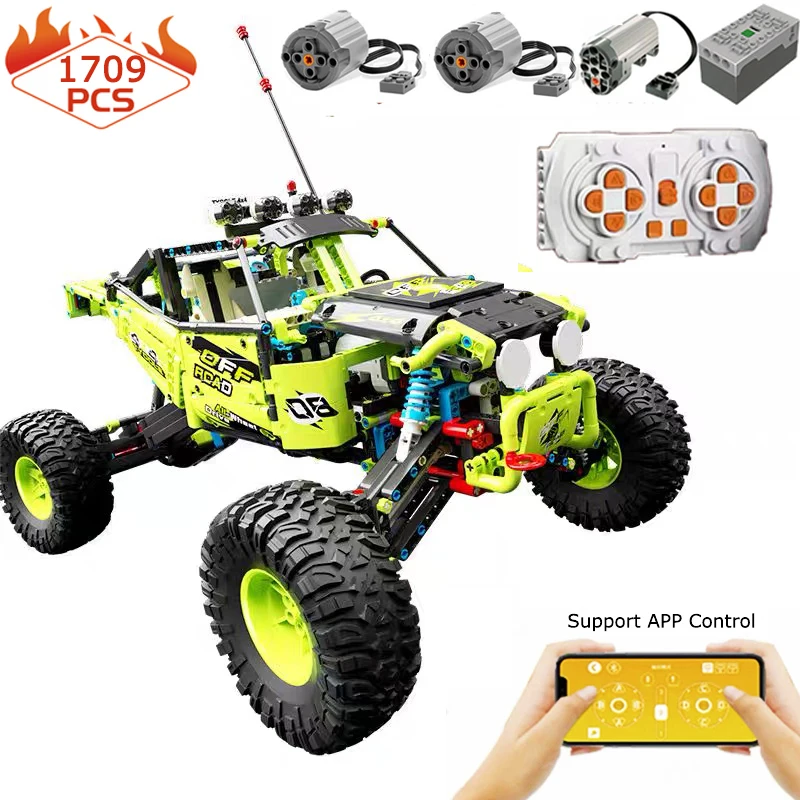 Technical Buggy Car Building Blocks App Remoter Control Mountain Off-Road Vehicle Bricks Model Toys For Boy Birthday Gift Moc