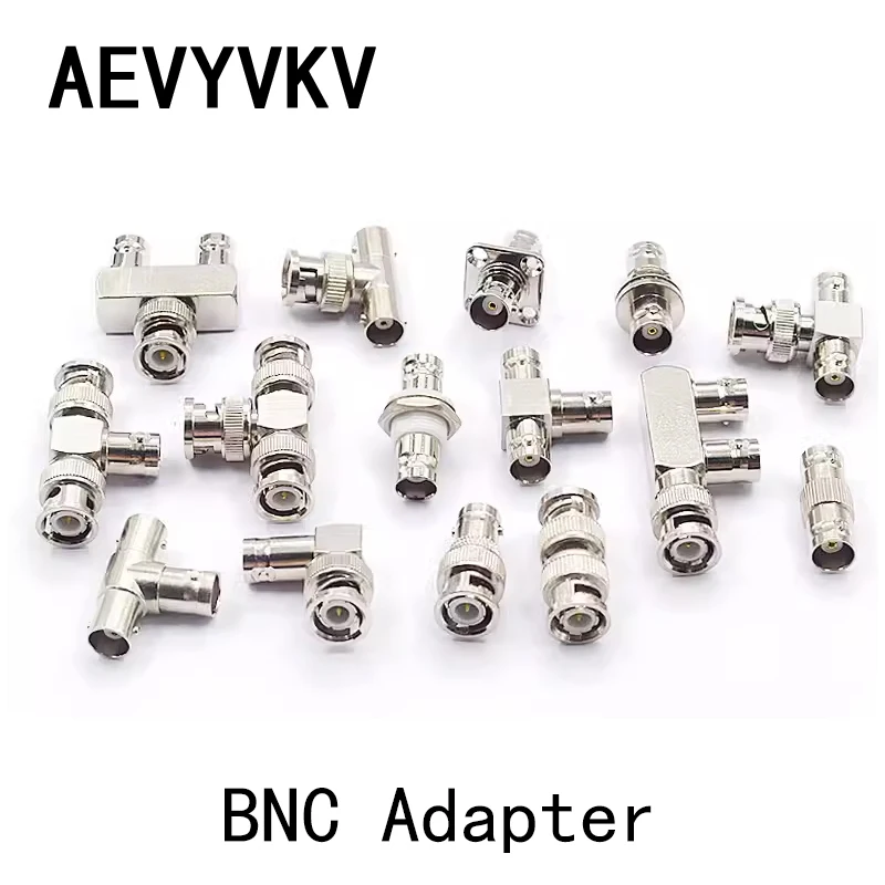 BNC Connector Q9 BNC To BNC Male Female 90 Degree Right Angle Tee Type 3way 4way Splitter 2x Double Male Female 3+4Type Brass - Image 2