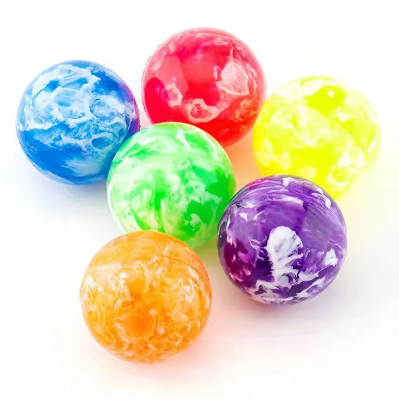 1PCS Large Bouncy Rubber Ball 55MM Basketball Glitter Marbleized Balle Rebondissante Kids Party Goodie Gift Bag Stuffer Fillers 4