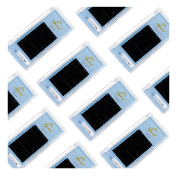 AGUUD 인조 밍크 러시아 볼륨 속눈썹, 익스텐션 메이크업용 블랙 캐시미어 속눈썹, 개별 속눈썹 연장, 16 줄, 5-25mm