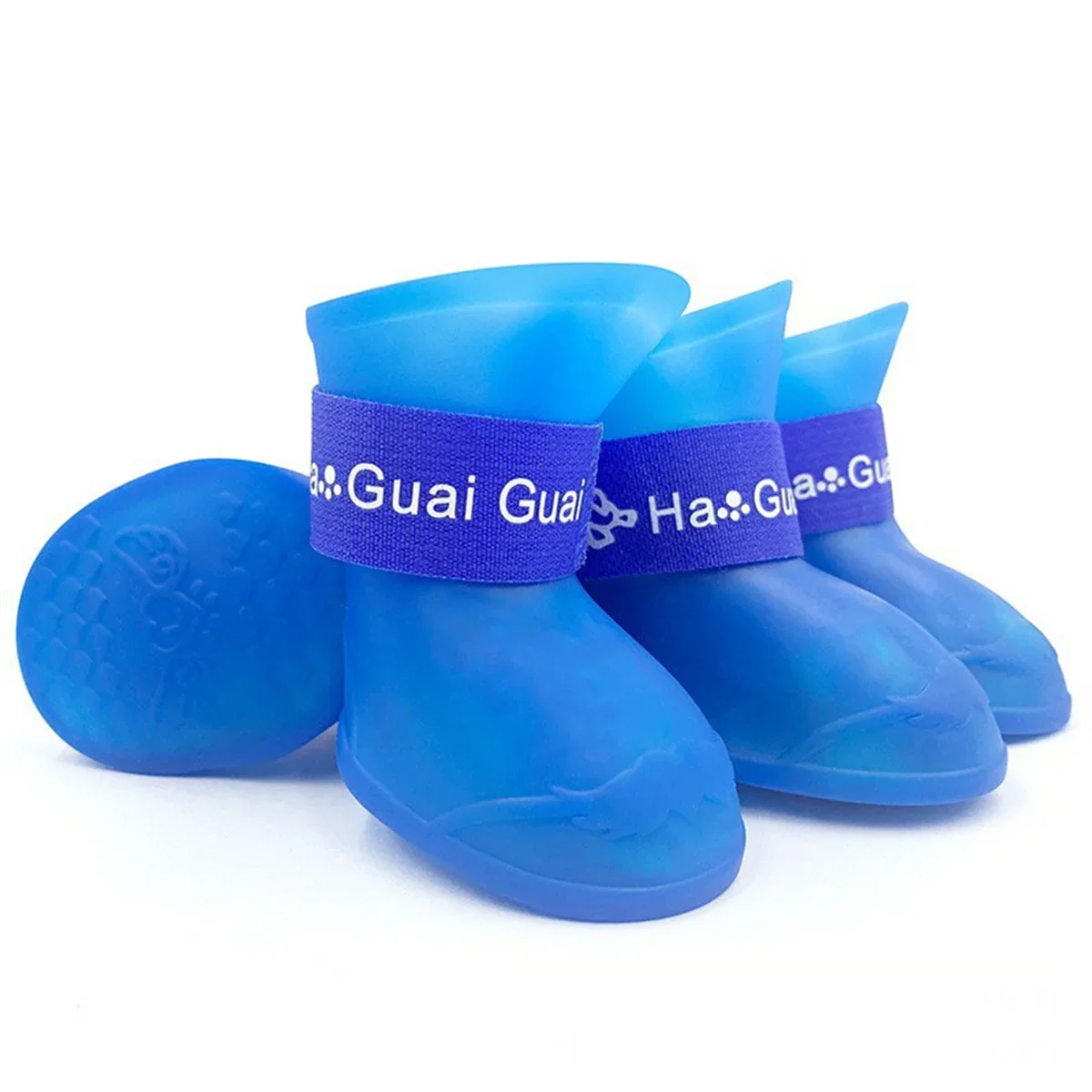 4Pcs Pet WaterProof Rainshoe Anti-slip Rubber Boot For Small Medium Large Dogs Cats Outdoor Shoe Dog Ankle Boots Pet Accessories