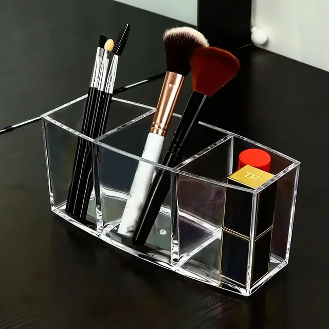 16 Grids Acrylic Makeup Organizer Storage Box Lipstick Nail Polish Display  Stand Holder Transparent Cosmetics Shelf Organizer - AliExpress