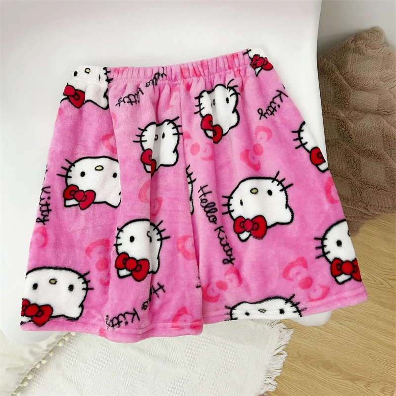 Sanrio Hello Kitty Pajama Pants Cute Cartoon Women Pajama Coral
