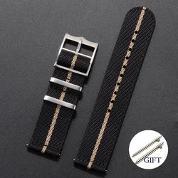 Cinturino in Nylon Tessuto Premium - Banda in Tela 20mm/22mm Stile Sportivo da Uomo con Bracciale a Rilascio Veloce