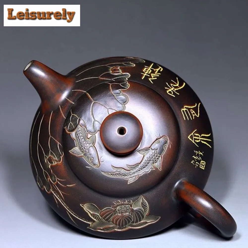 240ml Chinese  Qinzhou Nixing Pottery Teapot Famous Handmade Purple Clay Tea Pot Beauty Tea Infuser Kettle Tea Set Customized