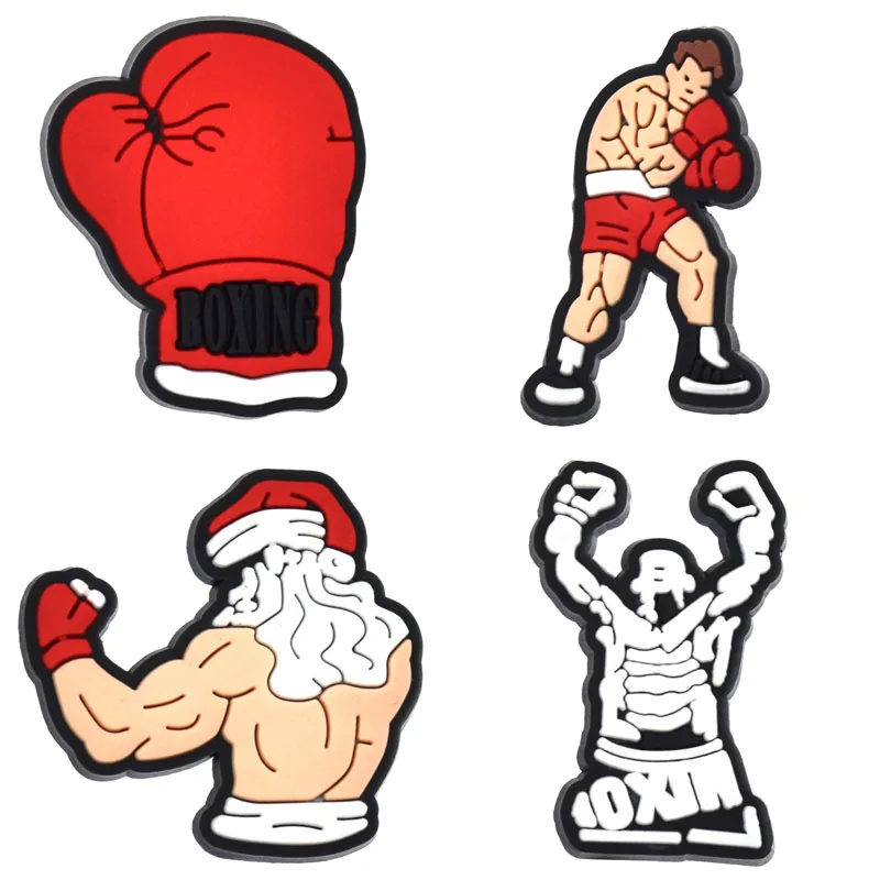 Vibrant Red Boxing Shoe Charms