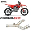 Slip On For Honda CRF450 R CRF450 RX 2015 - 2016 Motorcycle Exhaust System Escape Moto Middle Link Pipe Connect 50.8MM Muffler