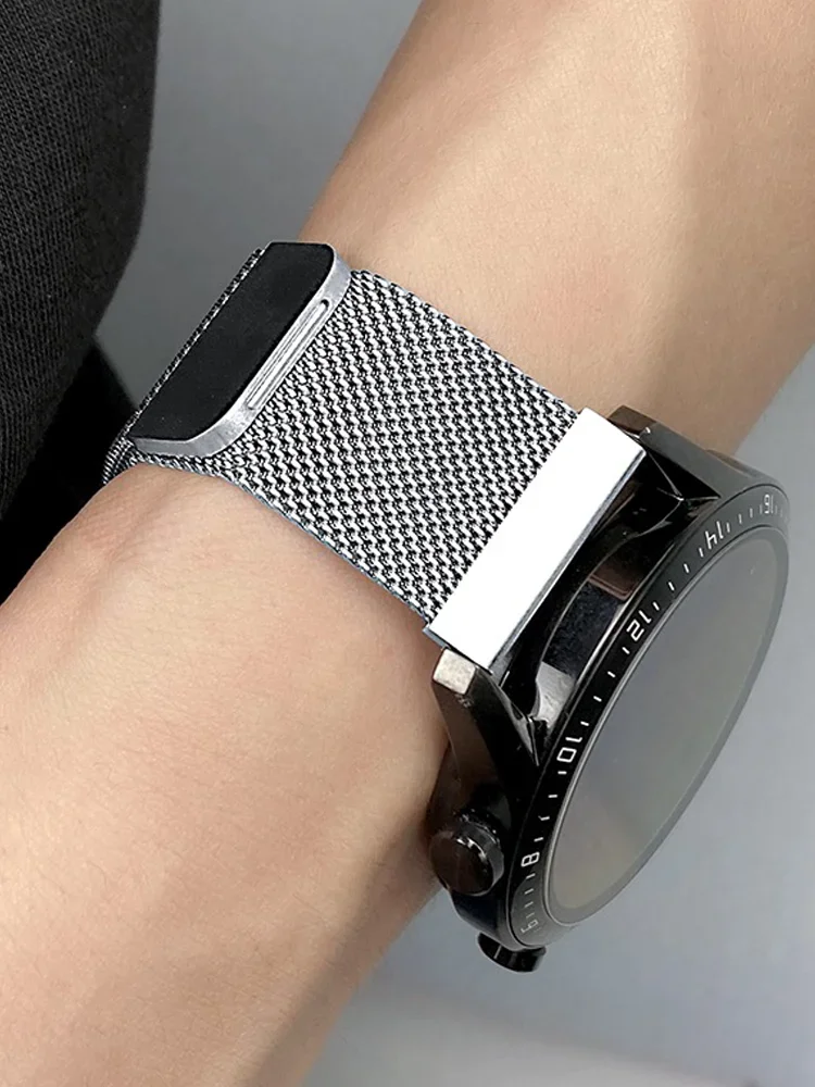 Premium Milanese Loop Metal Magnetic Bracelet, Adjustable Stainless Steel Watch Band, 20mm/22mm
