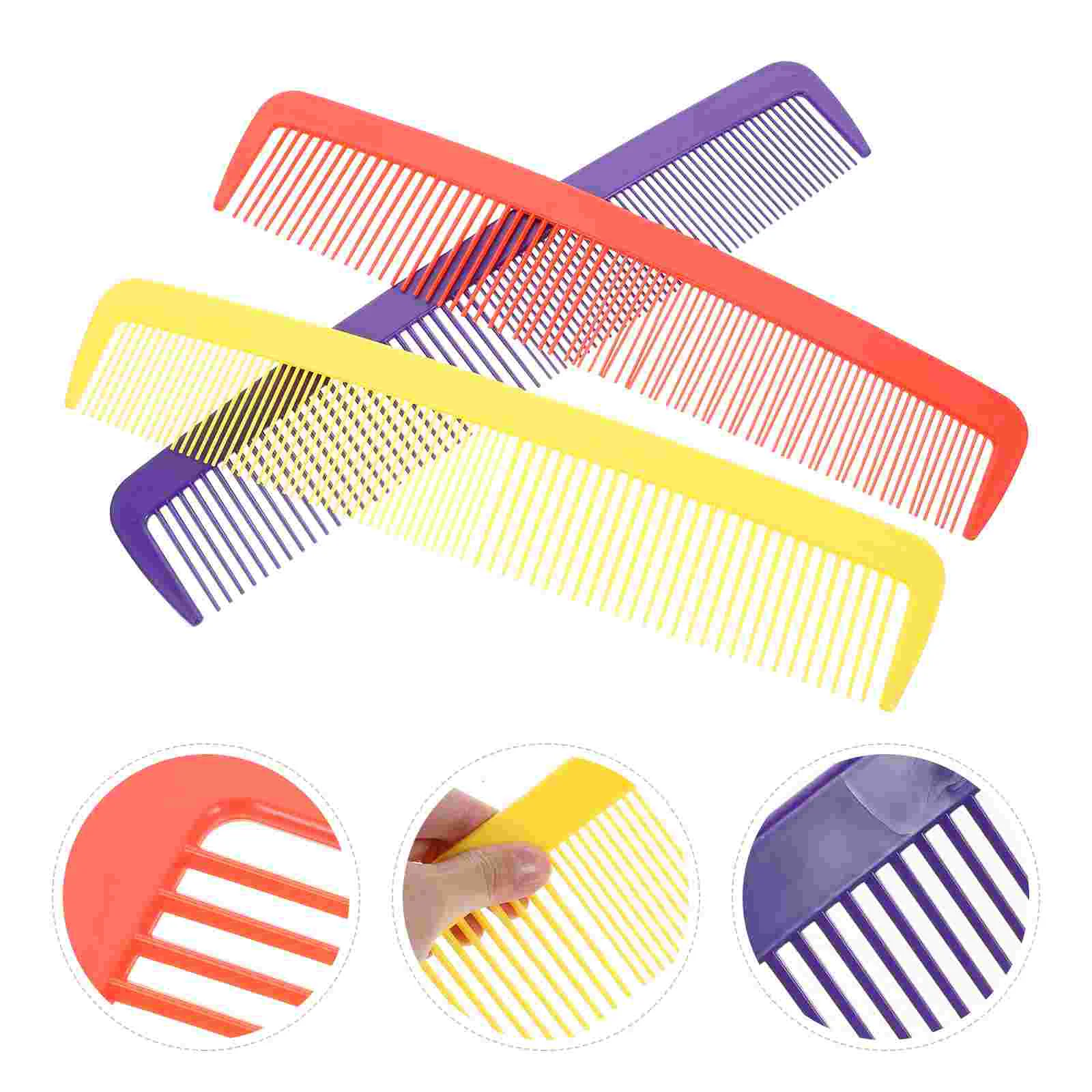 

3 Pcs The Gift Wide Tooth Comb Props Halloween Big Carnival Party Favors Natural