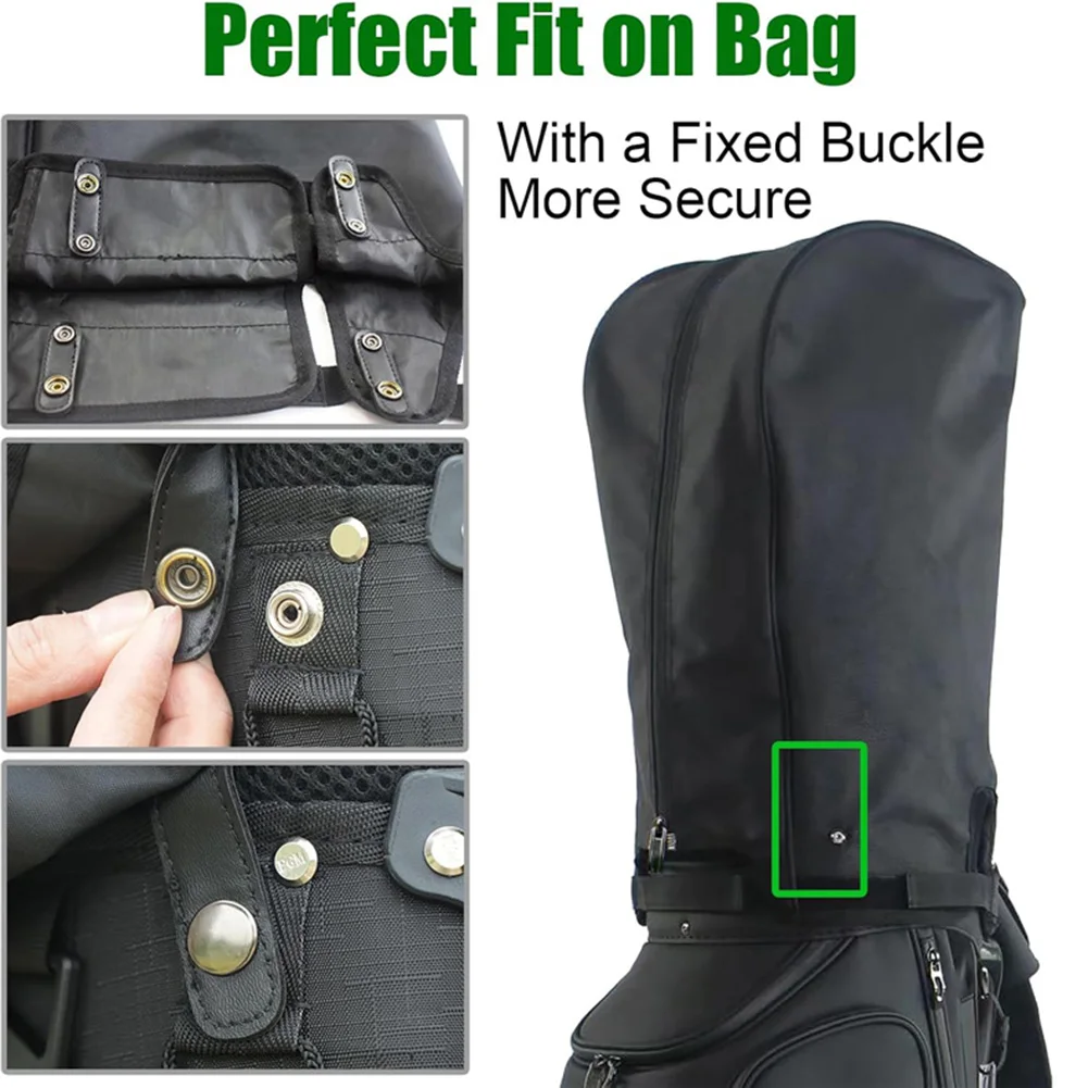 Description Picture 4 of itemGolf Bag Rain Cover Dustproof Rain Hood Club Protector Portable Golf Bag Rain Cover For Golf Bag And Carry Cart Stand Bag Parts