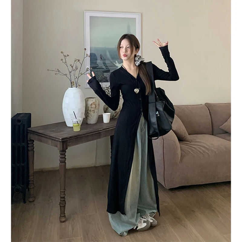 ZANZEA 홀리데이 맥시 선드레스, 솔리드 드레스, 여름 캐주얼 비치 롱 드레스, 여성 V넥 민소매 드레스, 파티 로브, 패션 9 MEXZT 여성용 블랙 미디 원피스, Y2K V넥 튜닉 로브, 한국 패션, 긴팔 슬림, 올매치 원피스 드레스, 스트리트웨어, 신제품