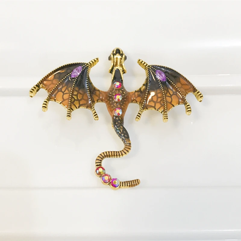 Ucuwbfu Vintage Punk Dragon Animal Brooch, Domineering Flying...