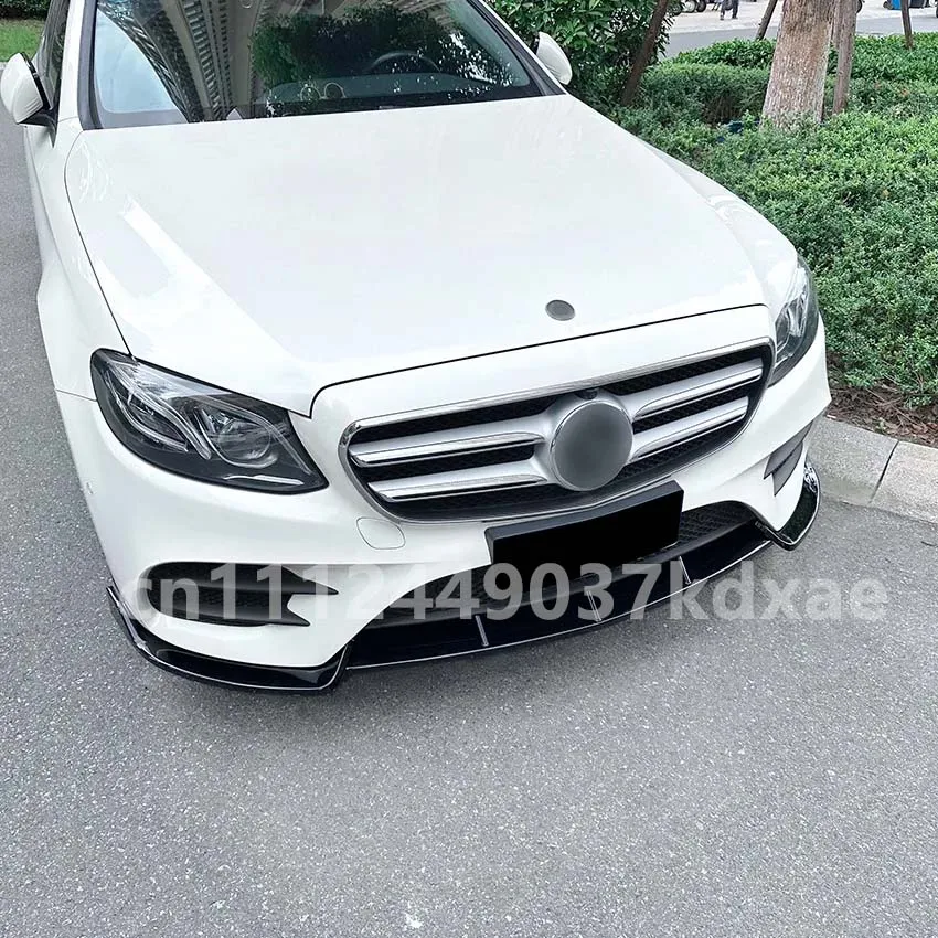 2017-2019 메르세데스 벤츠 W213 E260 E300 E43 AMG 프론트 범퍼 립 스플리터 립 스포일러 스플리터 디퓨저 스포츠 카본 룩