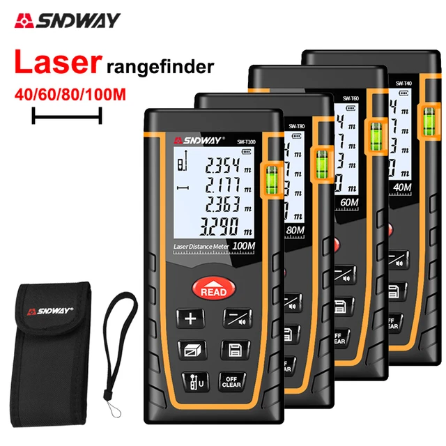 Sndway télémètre Laser numérique 40m 80m 100m Laser numérique Laser à  faisceau rouge Trena bande électronique - AliExpress
