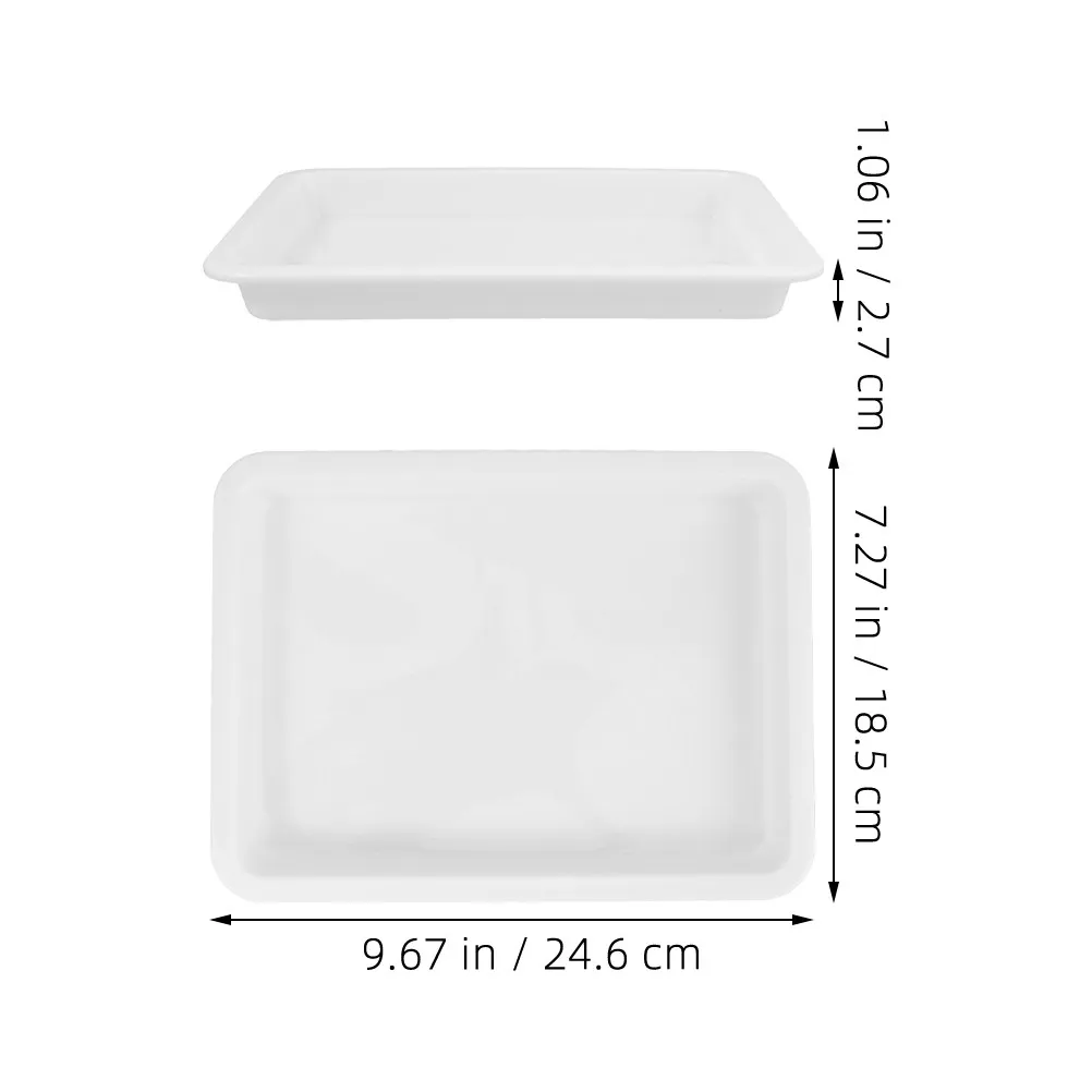 4Pcs 실험실 실험 트레이 과학 교육 시약 보관 샘플 처리를 위한 헤비 듀티 플라스틱 실험실 화학 트레이