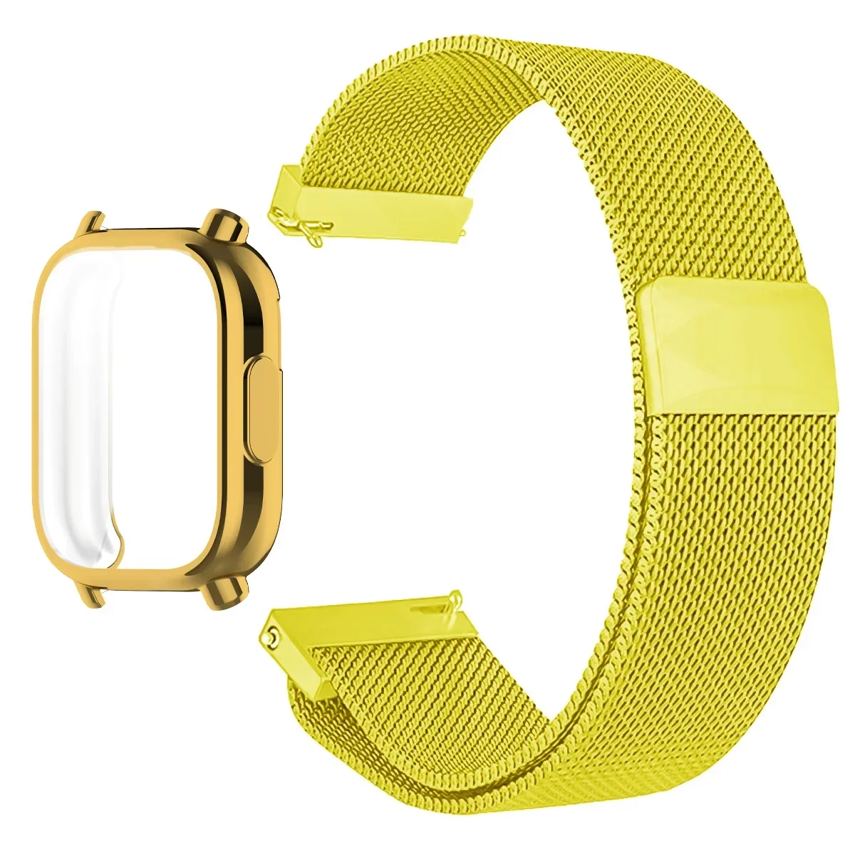 Milanese Mesh Strap with Case and Screen Protector - Premium Watchband Bracelet Accessories