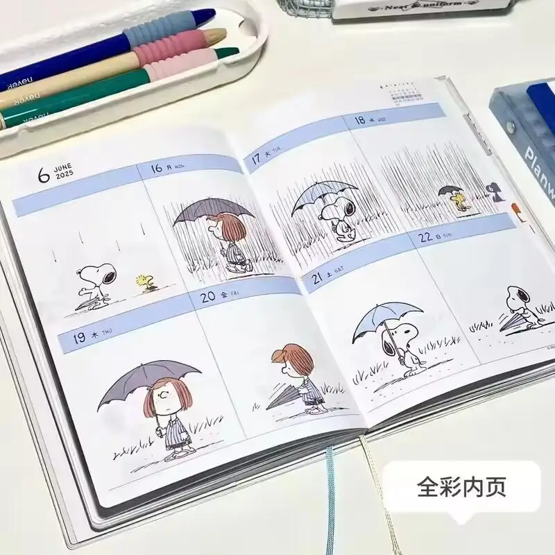 Anime Snoopy Notebook B6 Color Inner Page Diary Draft Notepad Student Weekly Planner Notebook Student Writing Stationery schedule notebook notebook diary journal notebook diary small notebook undated notepad hardcover notebook learning notebook