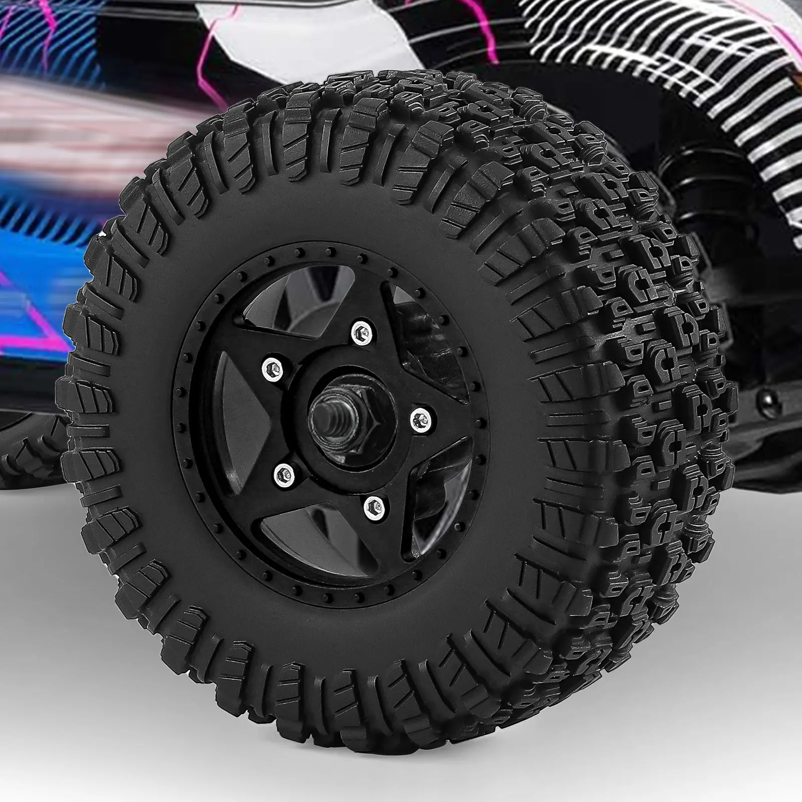 thumbnail image 2 of 1/10 Scale RC Short Course Truck Tires & Wheels - 12mm/14mm/17mm Hex For Traxxas Slash & Arrma Senton 2 of 10