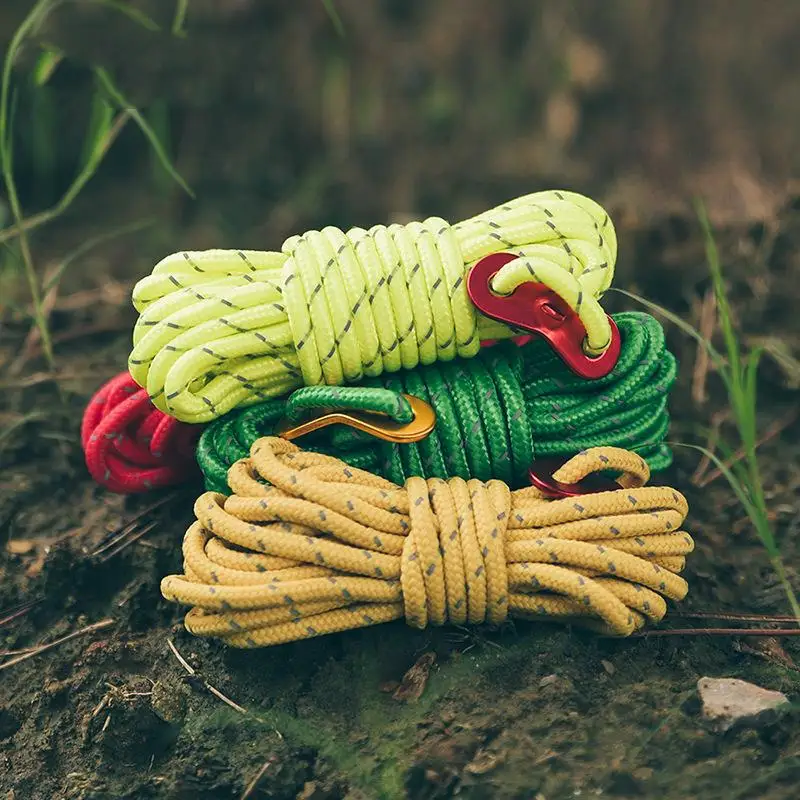 

Go-again Outdoor camping tension windproof reflective rope thicker 4mm rope canopy tent accessories polyester wind rope 4M
