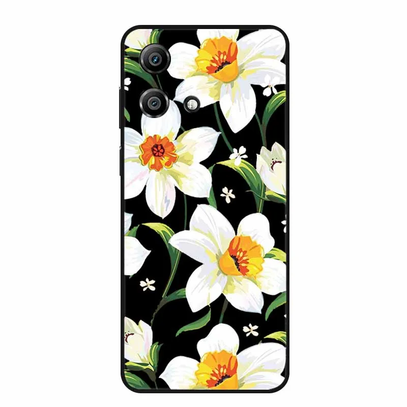 Charming Cartoon Cat Black Silicone Soft Phone Case