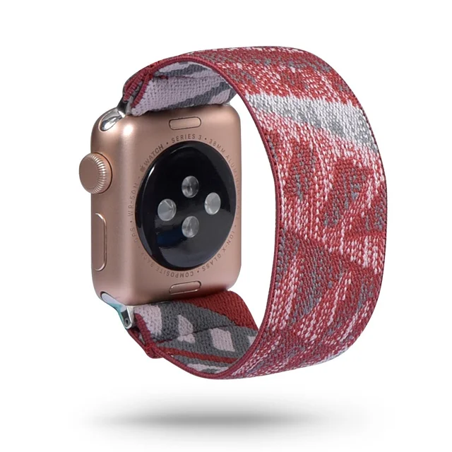 Elastic Scrunchie Strap Band for Apple Watch 7 5 6 4 8mm 40mm 42mm 44mm Women Bracelet for iwatch series 7 6 se 5 4 45mm 41mm grey red