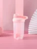1pc 16.9oz/500ml Shaker Protein Bottle Powder Shake Cup Water Bottle Plastic Mixing Cup Body Building Exercise Bottle