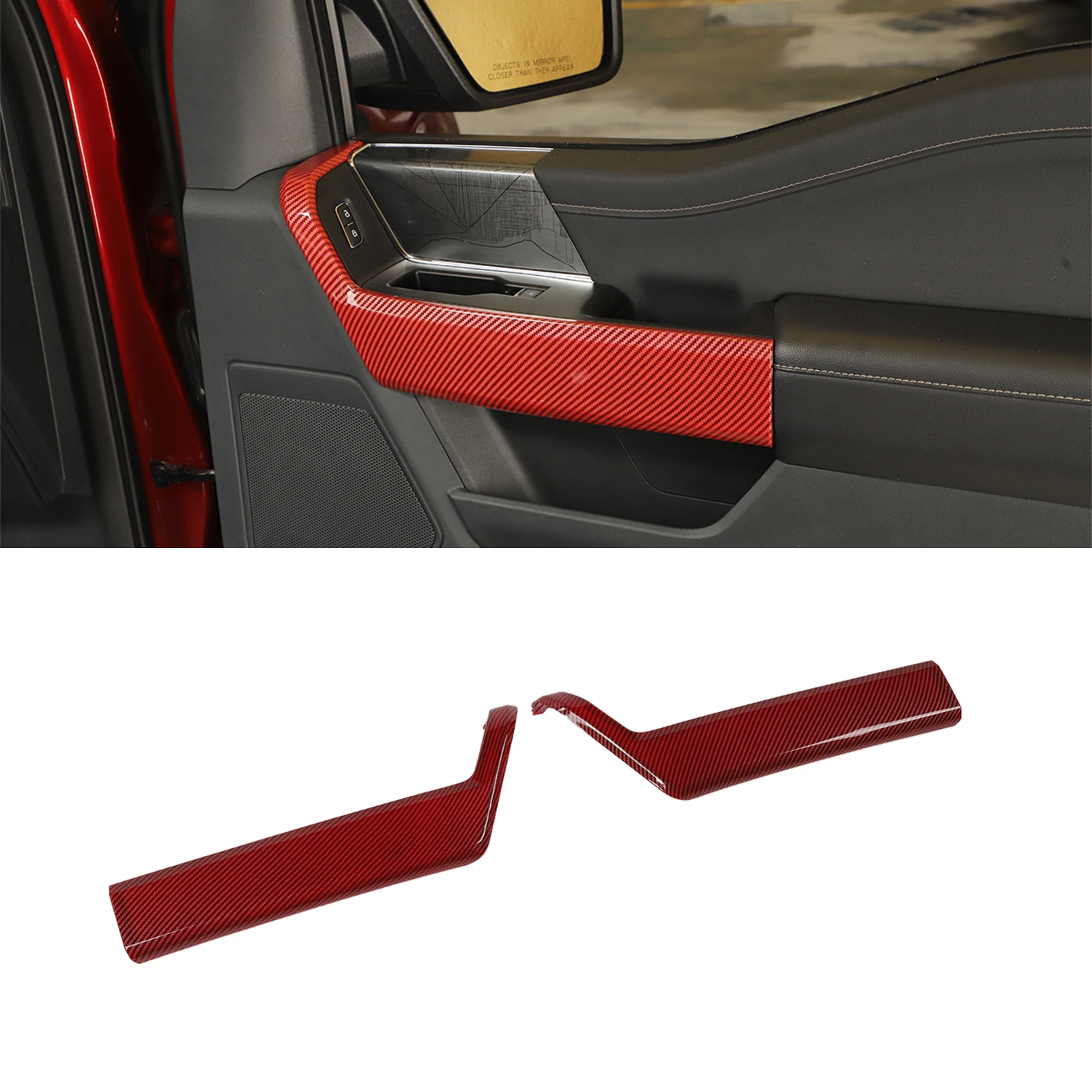 

For Ford F-150 2021-2023, Car front door inner puller ABS decorative sticker