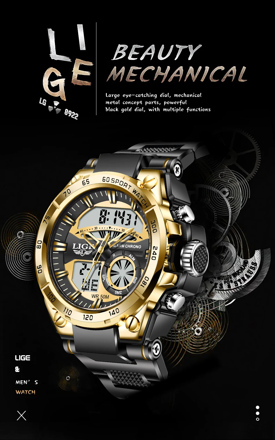 Montre pour homme LIGE S104b893f266b485ab7615d330a7437a6j