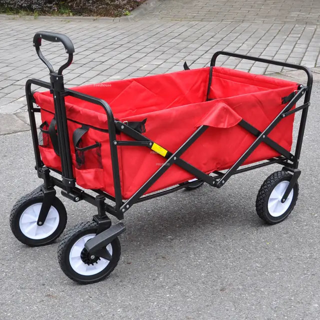 Hordozható Otthoni Bevásárlókosár Multifunkcionális Kerti Szekerek Összecsukható Kemping Kocsi Kerekes Kreatív Kellékek - Image 3