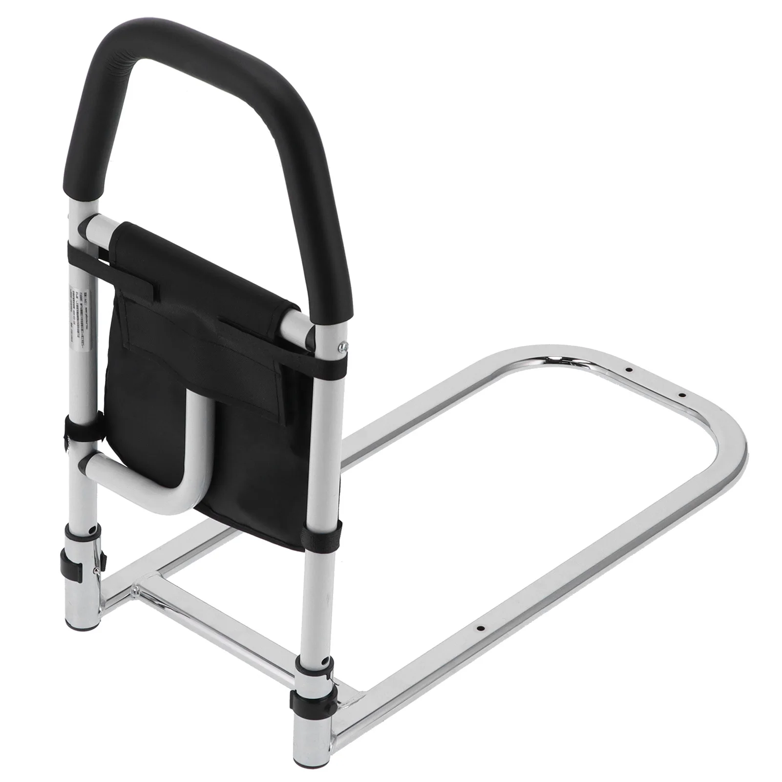 Bed Side Handrail Safety Bed Rails Hand Guard Grab Bar for Seniors with Storage Bag Household Use