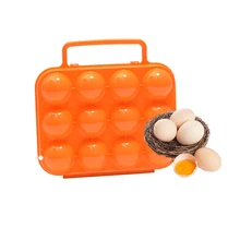 

12 Grid Egg Storage Box Portable Egg Holder Container For Outdoor Camping Picnic Eggs Box Case Portable Storage Box Camping Accs