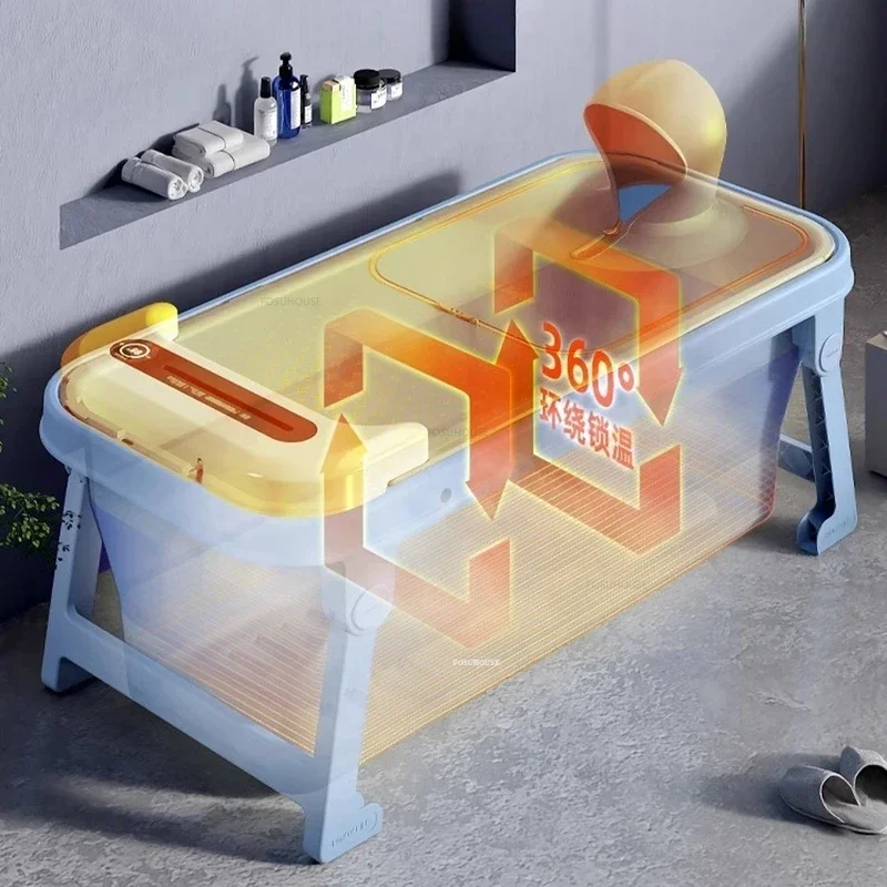 Intelligent Portable Bathtubs Household Adult Foldable Hot tub Full-body Bathtub Thermostatic ice Bath Automatic Heating Bathtub