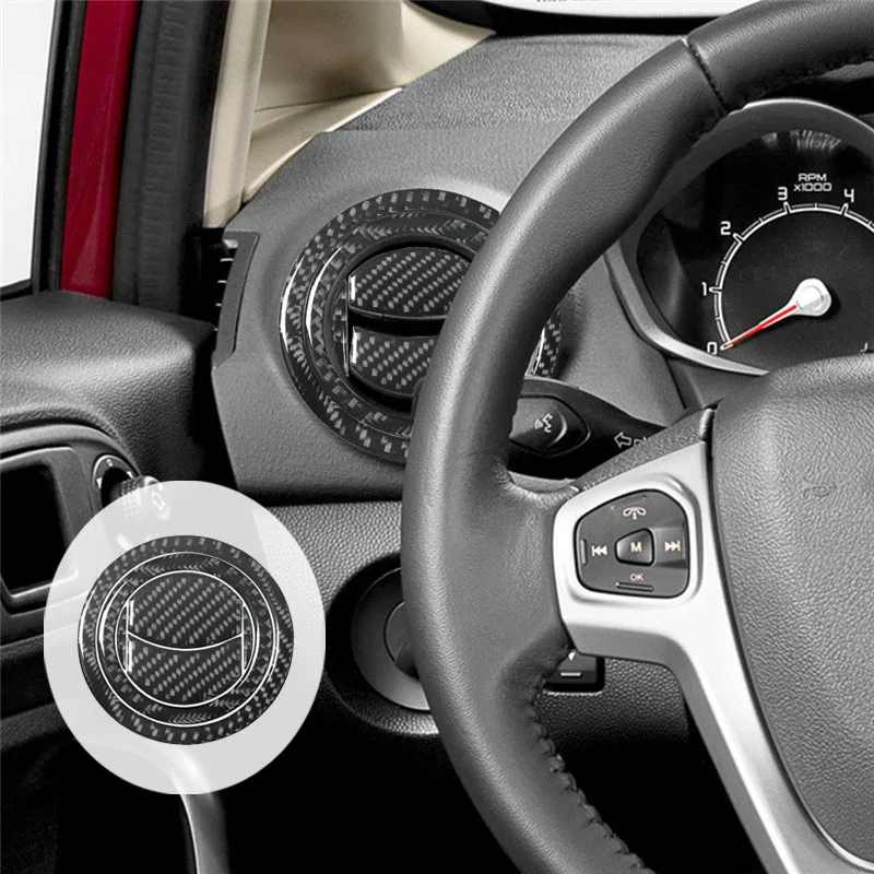 

Air Conditioning Vent Cover Trim For Ford Fiesta 2011 2012 2013 2014 2015 Carbon Fiber Stickers Car Styling Interior Accessories