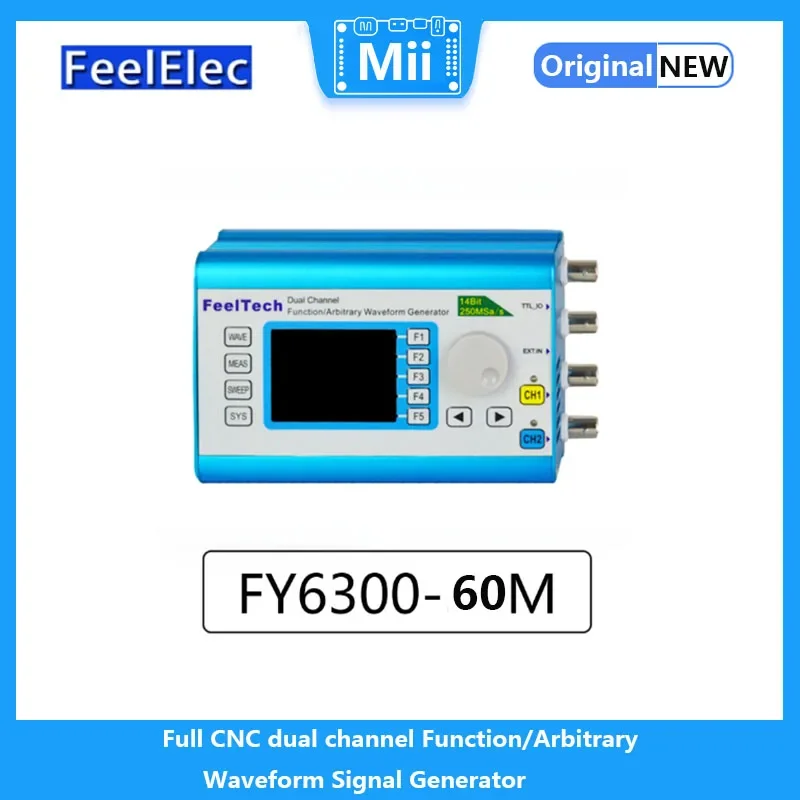 

FY6300 60MHz Signal Generator Frequency Blue Sine Frequency Signal Function Waveform Generator