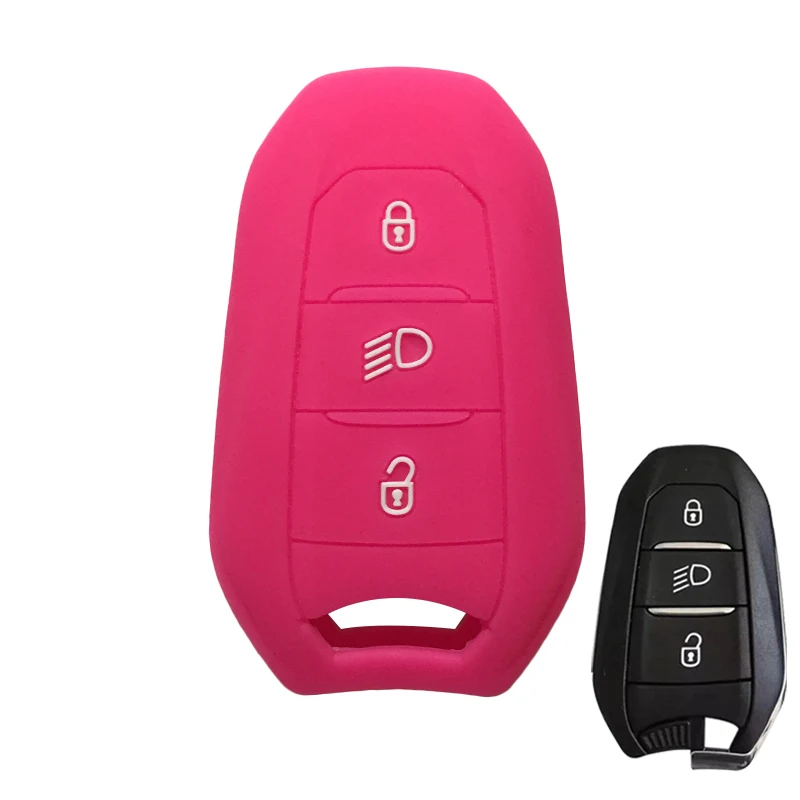  TPHJRM Car Key Fob Cover Smart Leather Key Case,Fit for Peugeot  3008 4008 5008 Citroen C4 C4L C6 C3-XR,Car Key Shell ABS Smart Car Key Fob  : Automotive