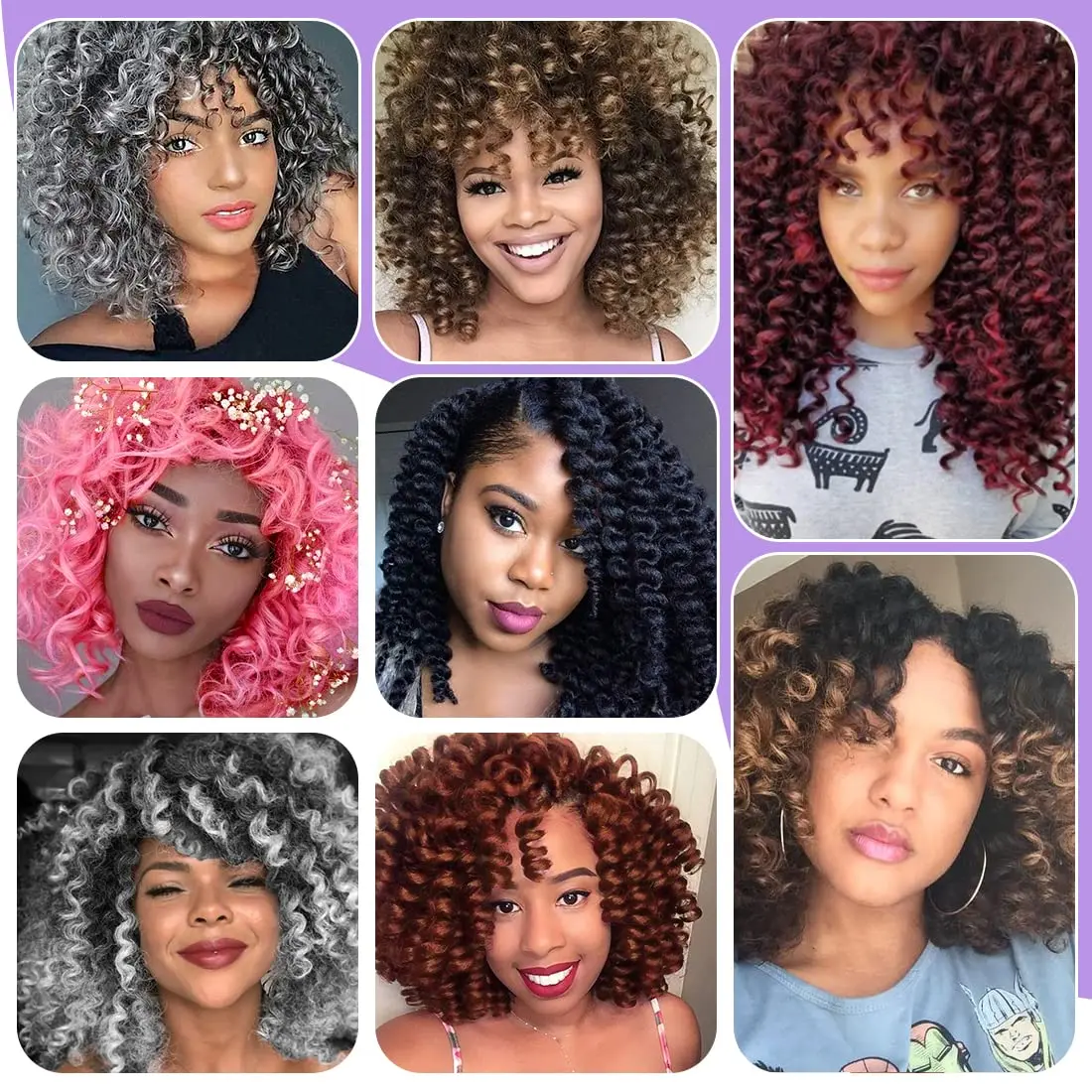 18Strands Jamaican Bounce Crochet Hair 4Packs Can Full Head For Black Women Jumpy  Wand Curls Short Pre Looped Curly Crochet Hair - AliExpress