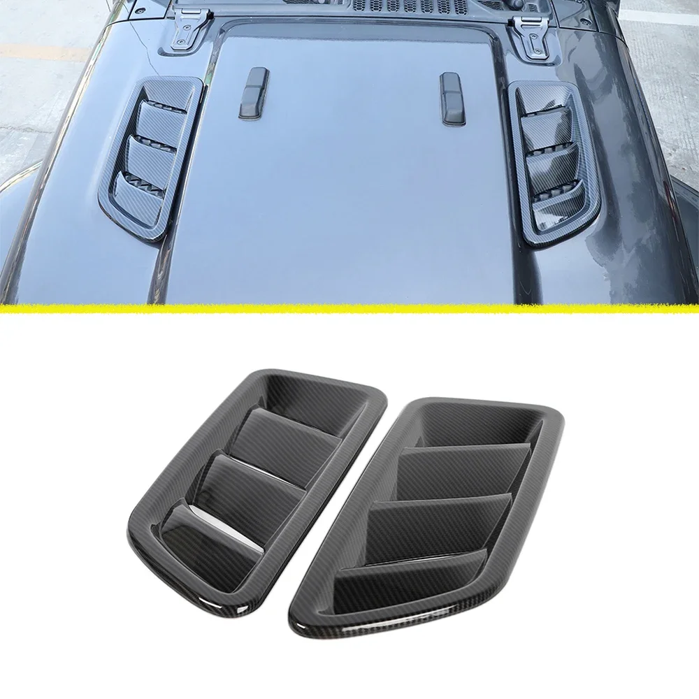 

Front Hood Air Vent Outlet Decorative Cover Trim Decal ABS Exterior Accessories for Jeep Wrangler JL Gladiator JT 2018-2023